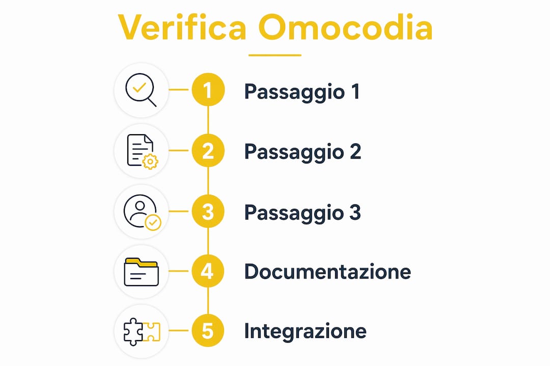 Infografica: tutti i passaggi per controllare l’omocodia del codice fiscale
