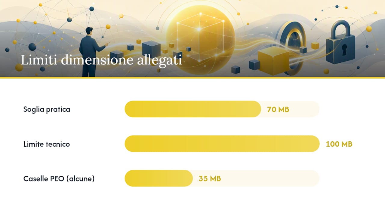 Tabella riepilogativa dei limiti e delle regole per gli allegati PEC