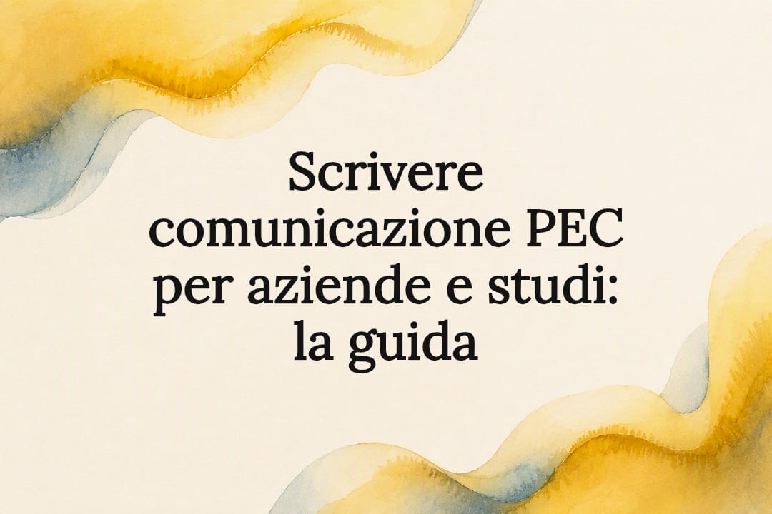 Illustrazione decorativa per la copertina della guida alla comunicazione PEC