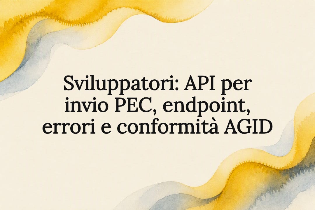 Titolo esplicativo su API e invio PEC