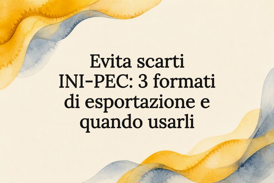 Cartolina decorativa per l'esportazione INI-PEC