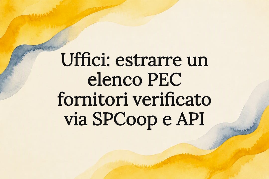 Titolo scheda nell'elenco PEC verificato