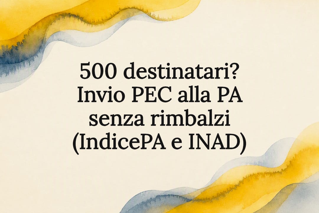 Cartello decorativo per la guida alla PEC