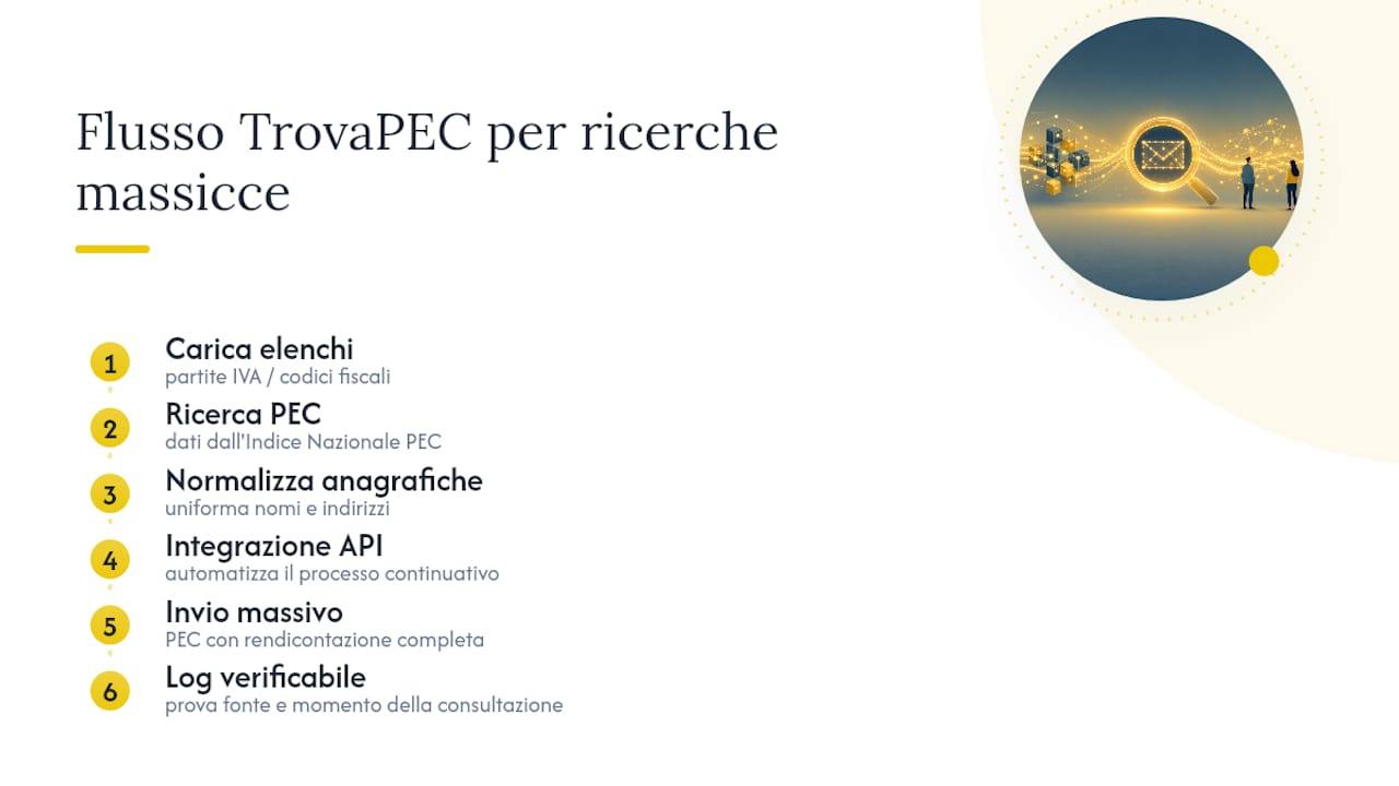TrovaPEC per la ricerca massiva di indirizzi PEC — overview diagram