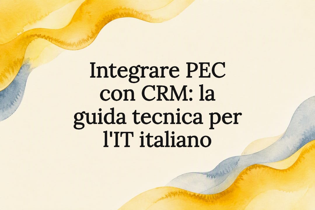 Cartello decorativo per guida PEC e CRM