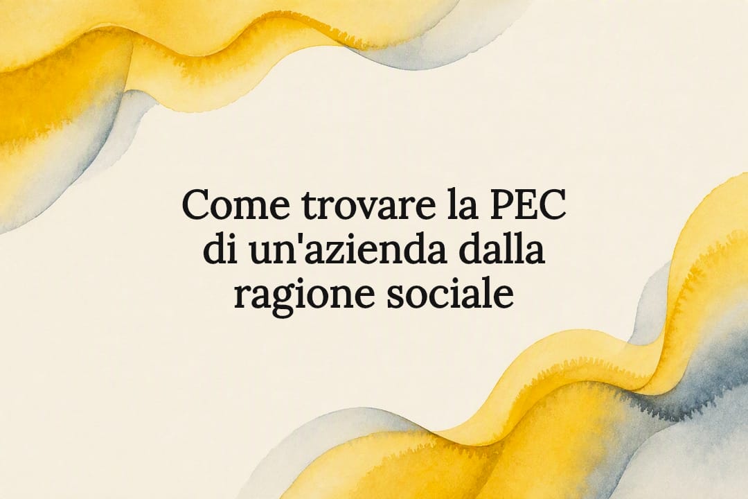 Cornice acquerello per titolo nella ricerca PEC