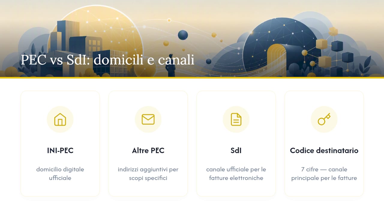 Differenza tra PEC, SdI e codice destinatario