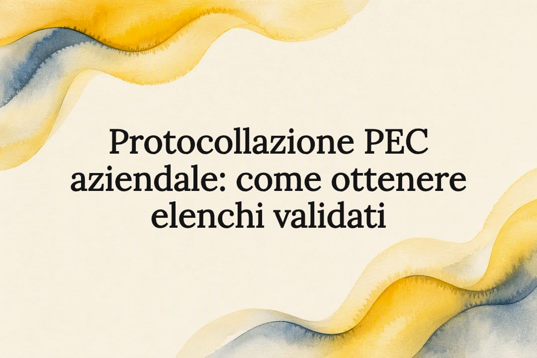 Cartellino titolo decorativo per protocollazione PEC