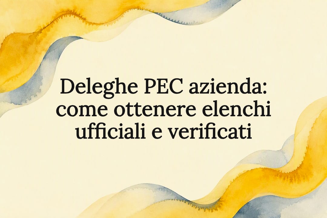 Cartello decorativo per elenchi PEC verificati