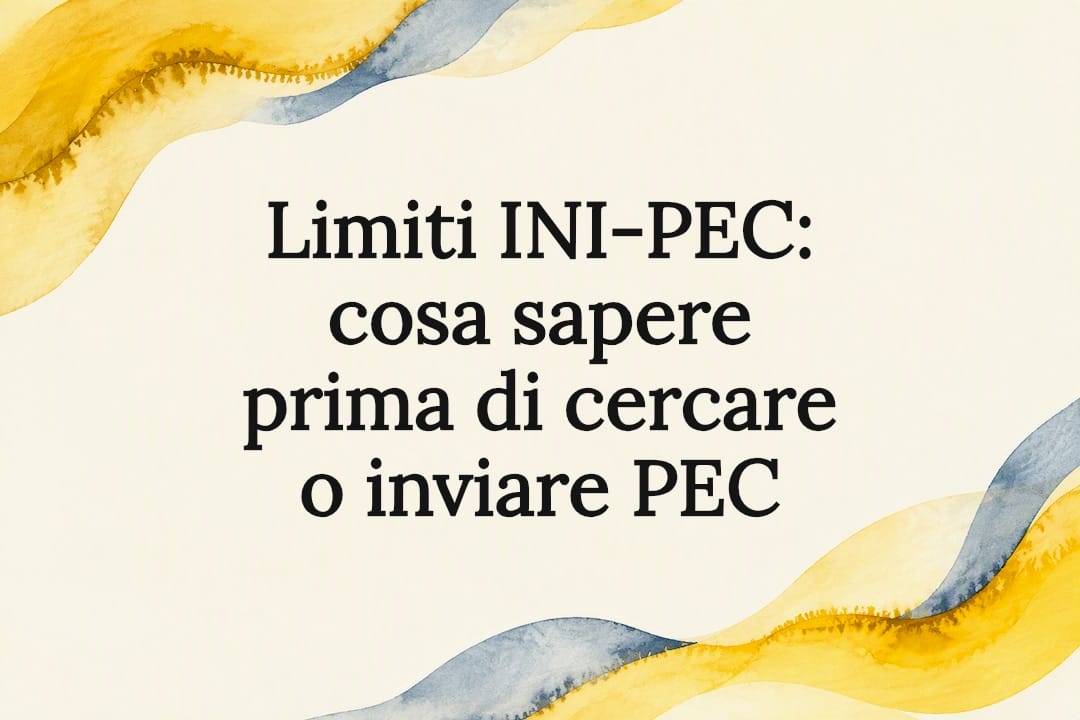 Cartello decorativo per i limiti INI-PEC
