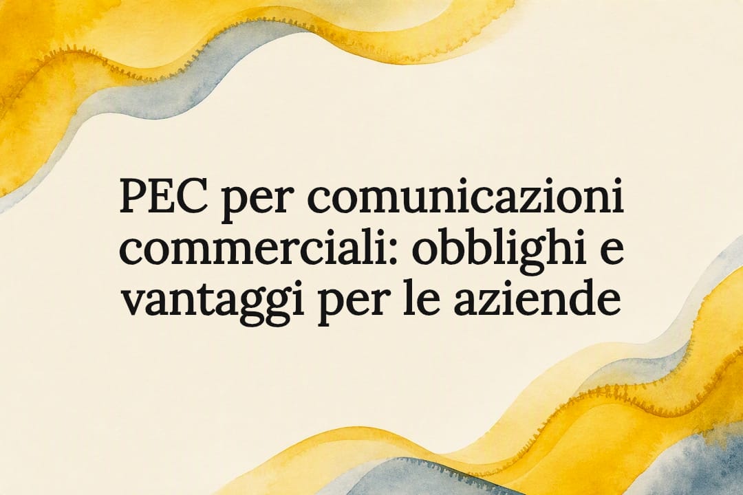 Cornice ad acquerello per il titolo sulla PEC
