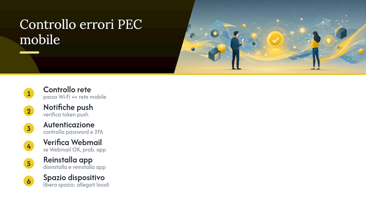 Gestione degli errori PEC da dispositivo mobile — overview diagram