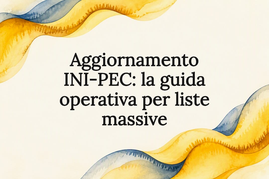 Cartello decorativo per la guida INI-PEC