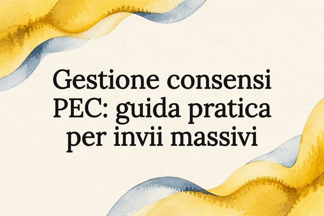 Cartello decorativo per la gestione del consenso PEC