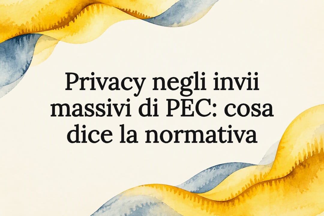Cornice acquerello per privacy e invio PEC