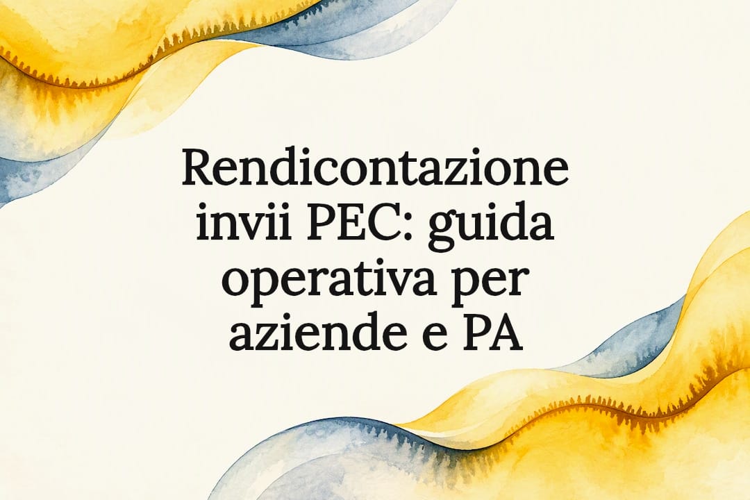 Cartello titolo decorativo per report PEC