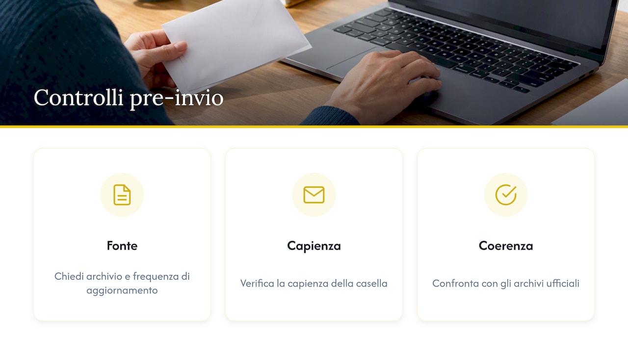 Tre controlli prima di un invio PEC massivo