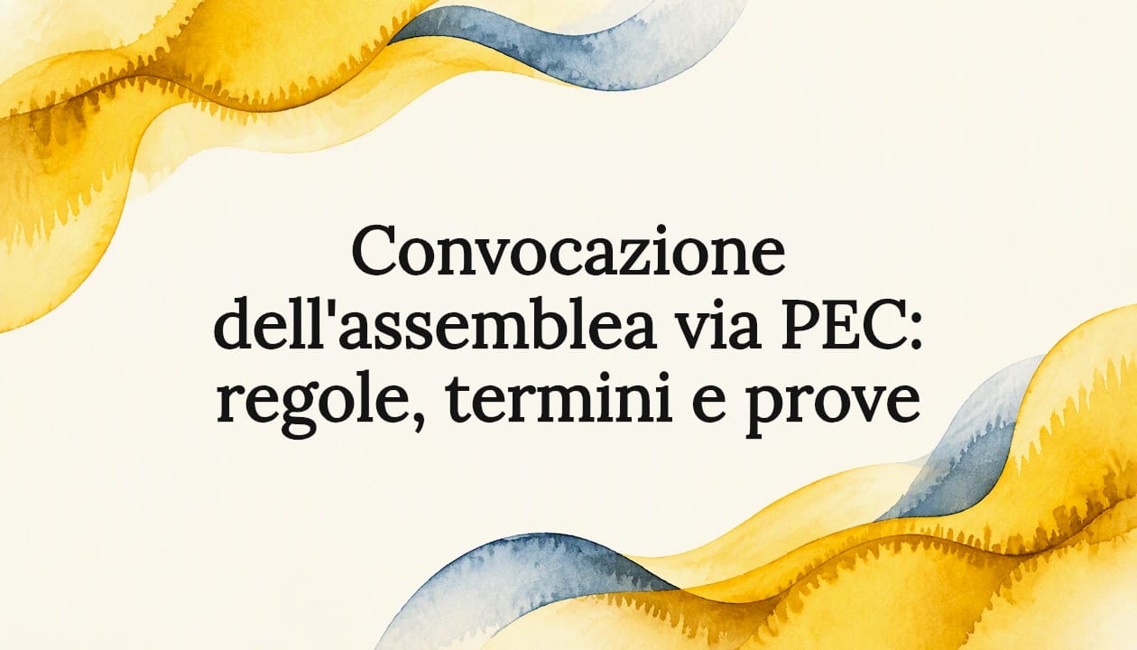 Cornice acquerellata per un avviso di convocazione