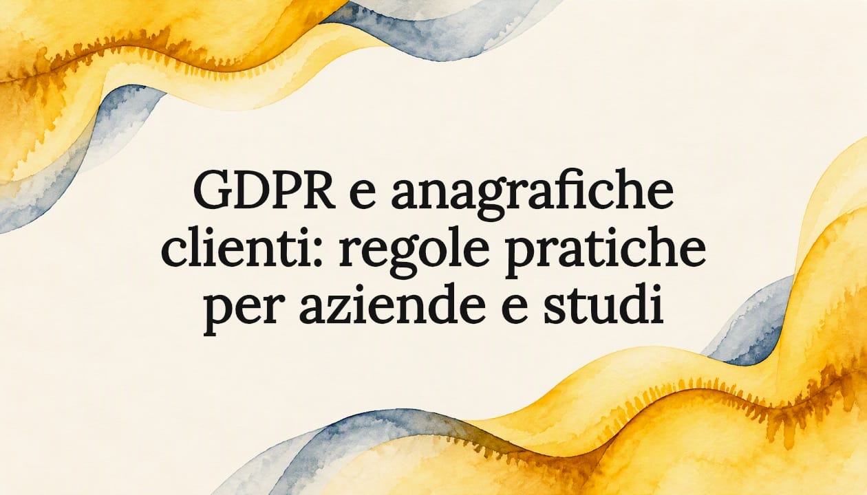 Impostazione editoriale per il titolo GDPR