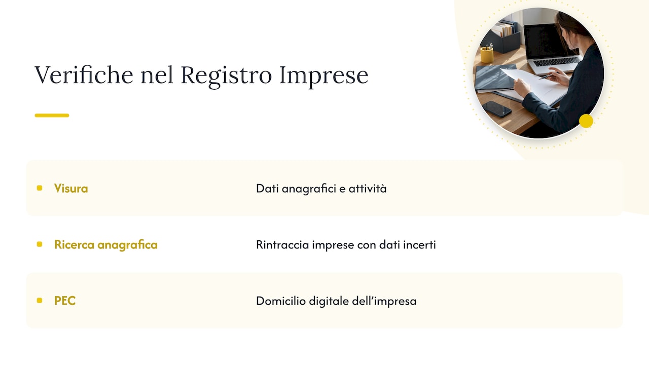 La visura camerale e la ricerca anagrafica — overview diagram